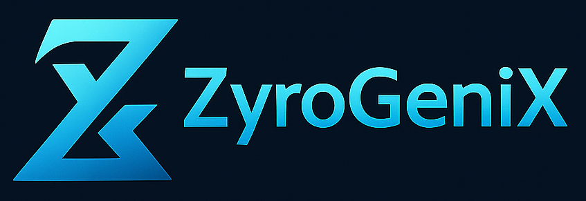 ZyroGeniX logo: AI-powered drug discovery and simulation newsletter